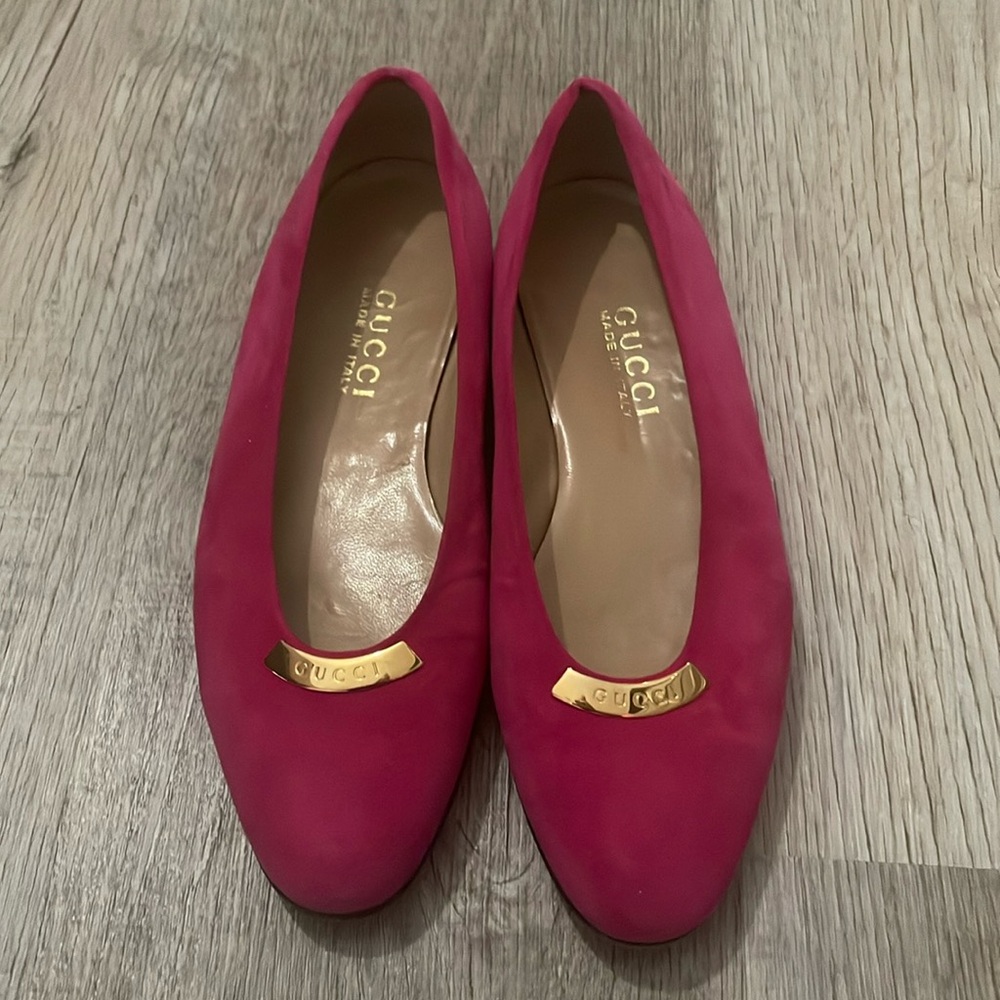 Vintage Gucci Pink Flats Size 6.5